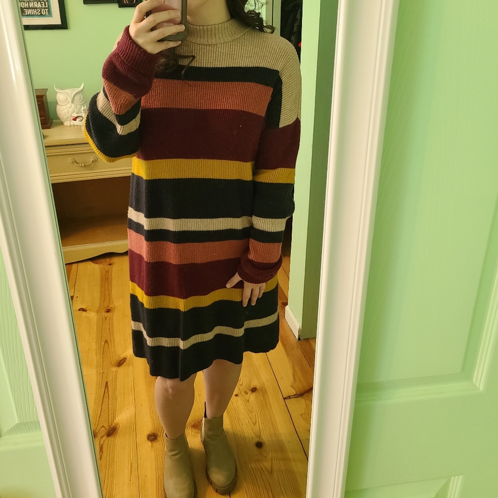 Striped sweater dress - xl